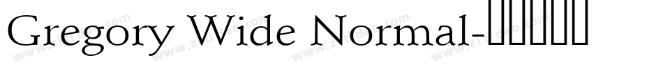Gregory Wide Normal字体转换
